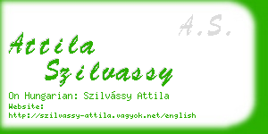 attila szilvassy business card
